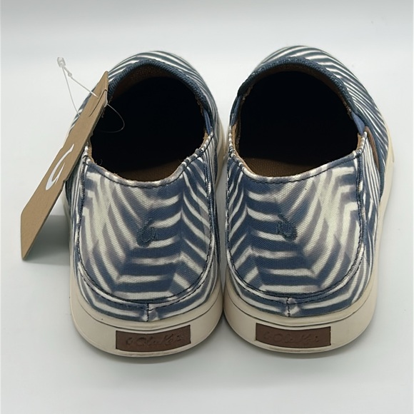 OluKai Pehuea Pa‘i Slip-On Sneakers Women’s Vintage Blue Off White Sz 9 NWB - Picture 4 of 9